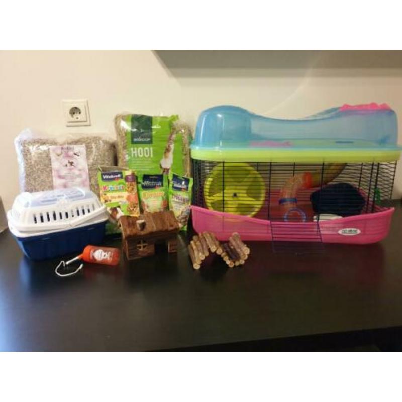 Knaagdier hamster kooi compleet met toebehoren