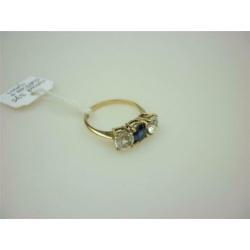 Ring goud saffier en edelstenen / Z6260