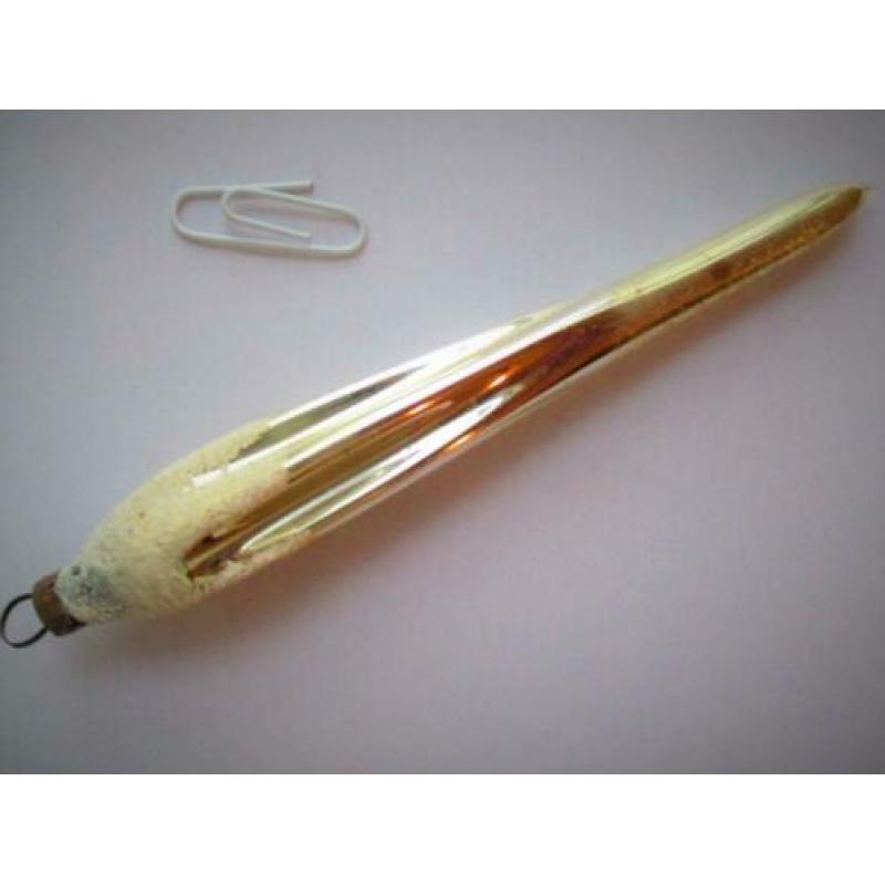 Kerst~Glazen IJspegel~Pegel~Glas~Zilver kleur Kerstbal~Lange