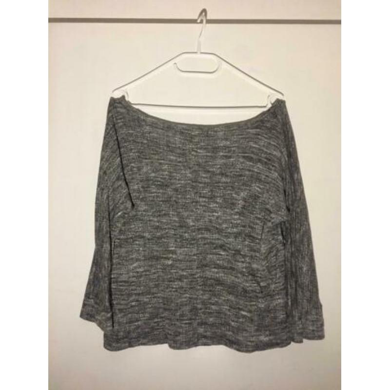 Off Shoulder Grijs Top Shirt Forever 21 Maat S/36