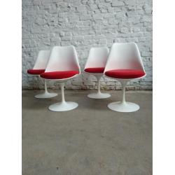 Set originele Saarinen Knoll Tulip chair stoel kvadrat 1970s