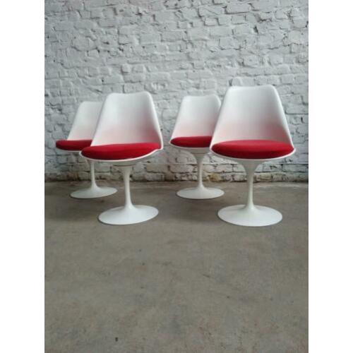 Set originele Saarinen Knoll Tulip chair stoel kvadrat 1970s