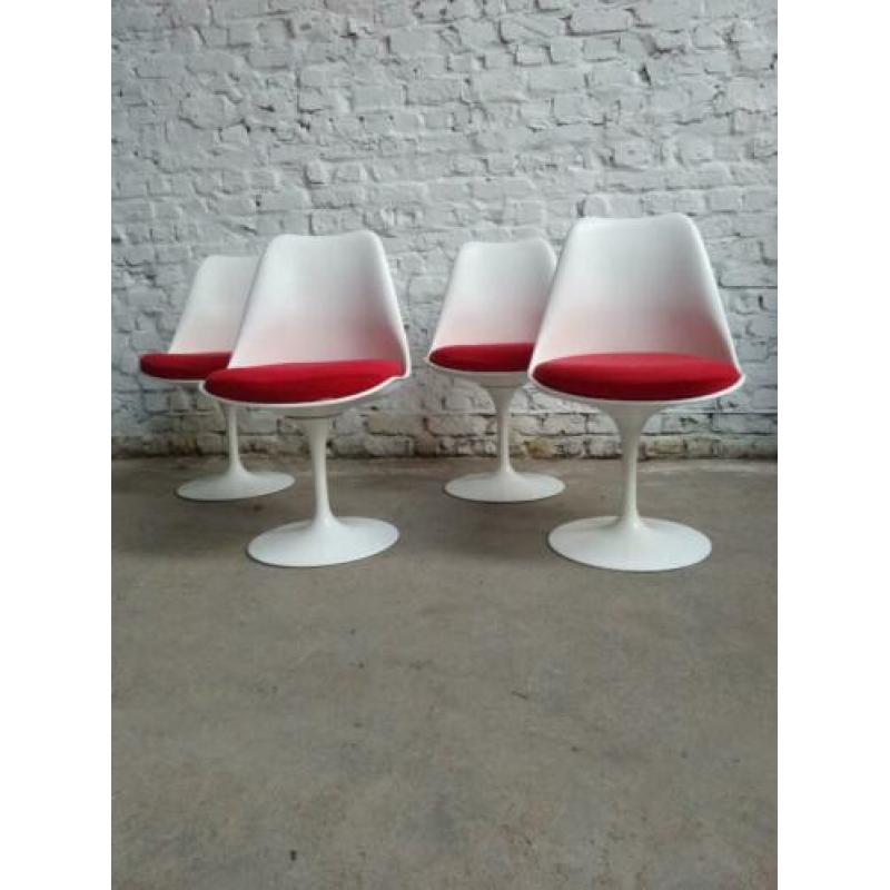 Set originele Saarinen Knoll Tulip chair stoel kvadrat 1970s