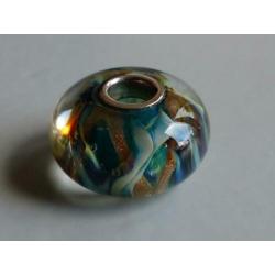 Leuk gekleurde bead, past ook op TROLLBEADS