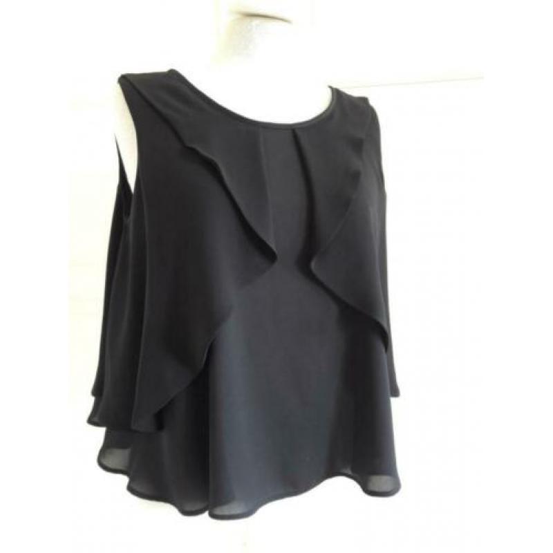Zara top zwart maat XS 34 mouwloos Nieuw!