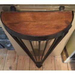 Stoer Sober Wandrek/Wandplank Metaal Met Hout