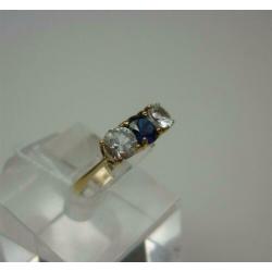 Ring goud saffier en edelstenen / Z6260