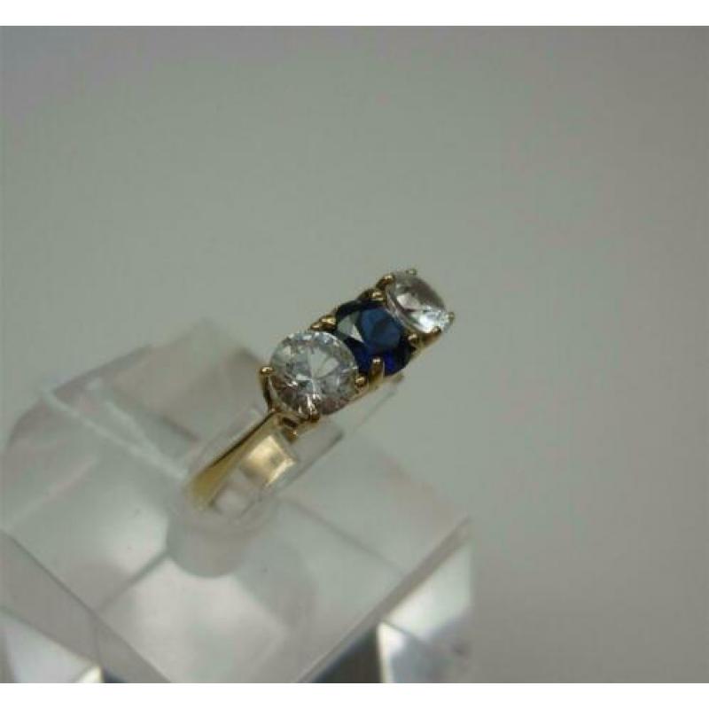 Ring goud saffier en edelstenen / Z6260