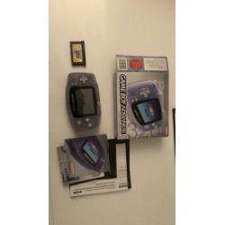 Gameboy Advance in doos met Super Mario Bros 3 (topconditie)