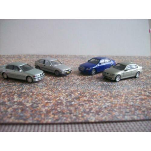 4x Mooie BMW modelauto's ,1:87 HO, Div.modellen. zie Foto's