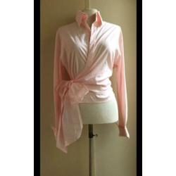 Pauw 3 / 40 wikkel overslagblouse licht roze