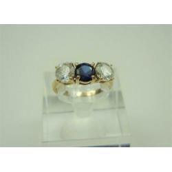 Ring goud saffier en edelstenen / Z6260