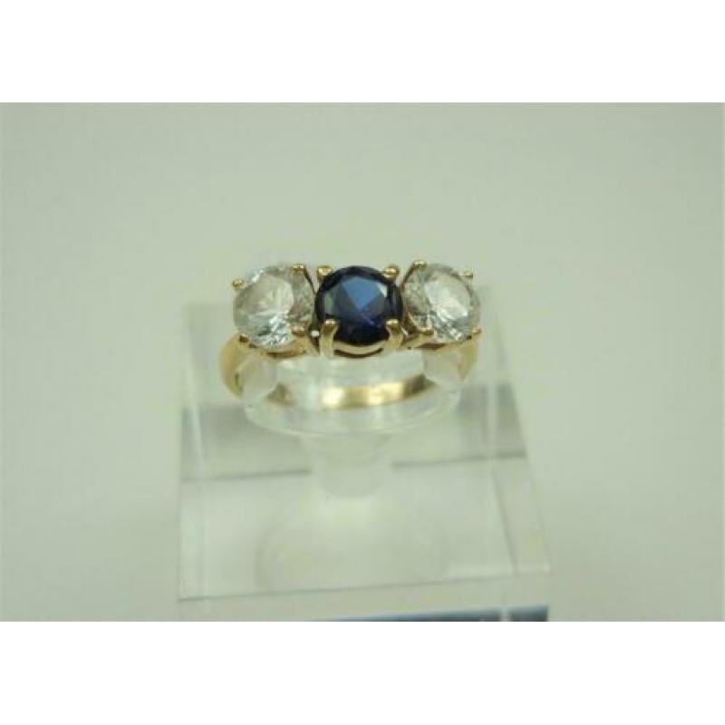 Ring goud saffier en edelstenen / Z6260
