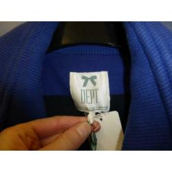 Dept nieuwe gave kobalt blauwe jas dunne stof mt L nr 25254
