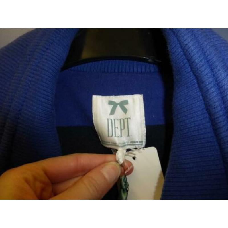 Dept nieuwe gave kobalt blauwe jas dunne stof mt L nr 25254