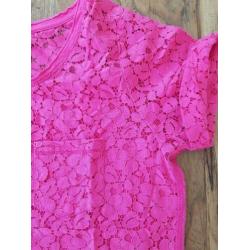 Roze kanten top xs (n1402)