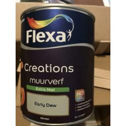Flexa Early Dew 1x zijdeglans en 3x muurverf. Splinternieuw!