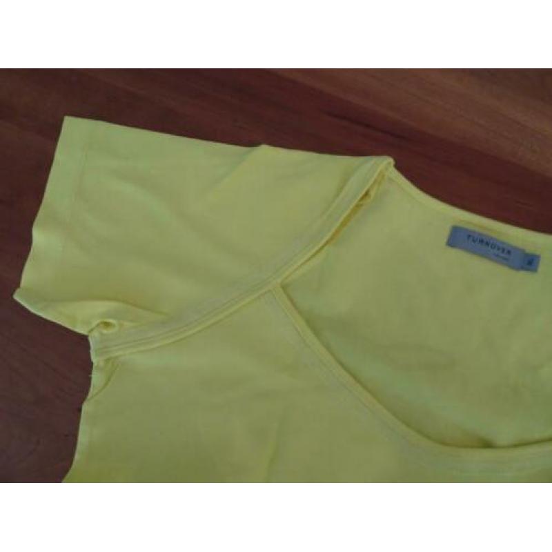 TURNOVER Knal geel shirt met lage hals