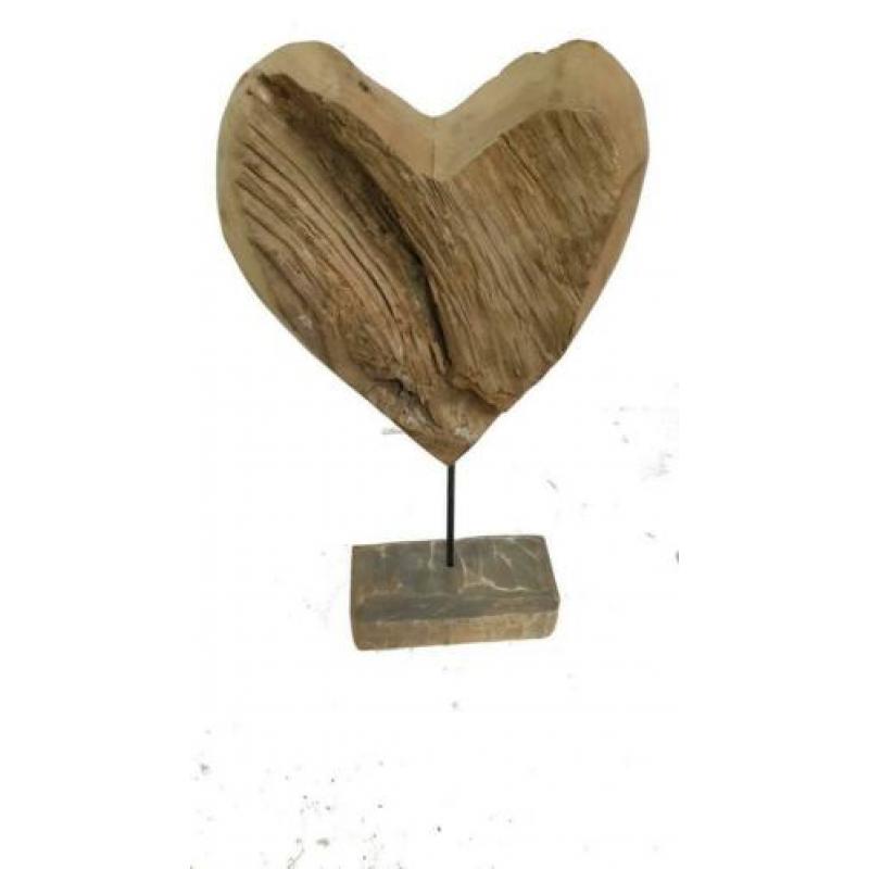 Houten hart op standaard