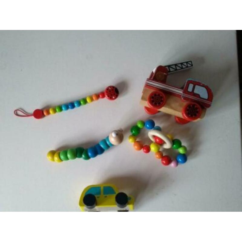 Houten speelgoed baby set spenen ketting