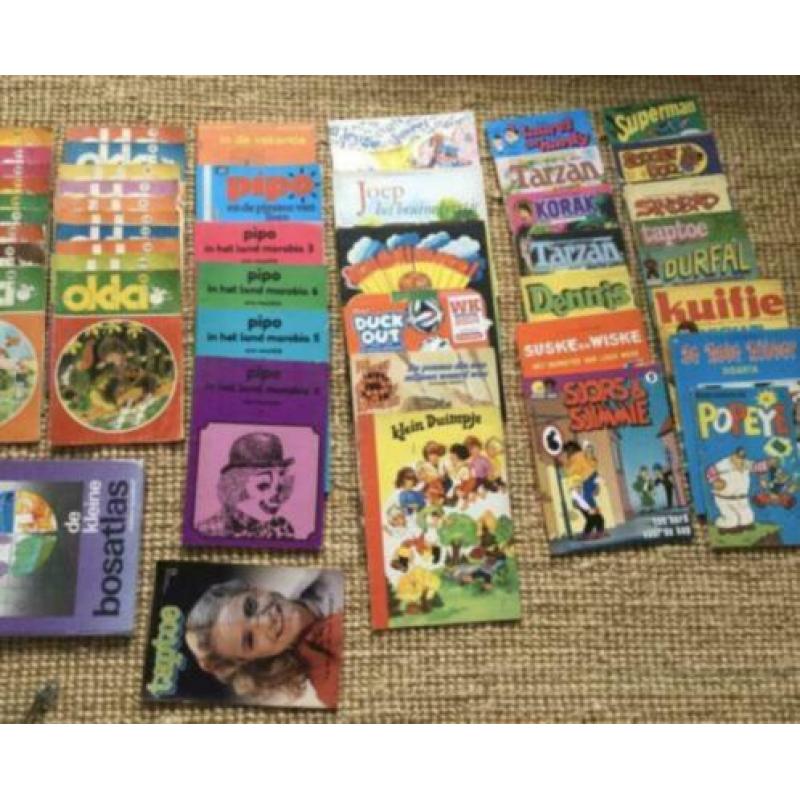 Vintage retro Stripboeken kinderboeken Pipo okki Suske tarza