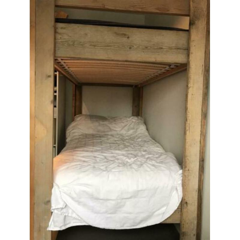 Stapelbed hoogslaper van steigerhout