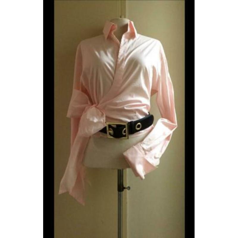 Pauw 3 / 40 wikkel overslagblouse licht roze