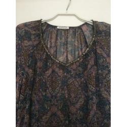 100% ZIJDEN blouse Repeat Cashmere maat 40