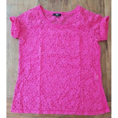 Roze kanten top xs (n1402)