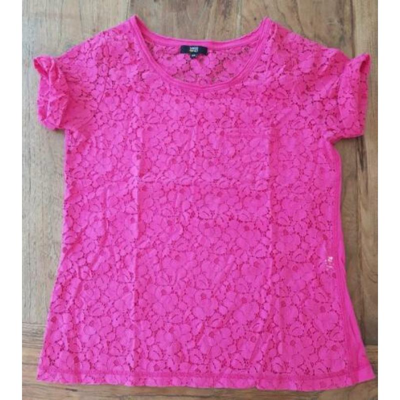 Roze kanten top xs (n1402)