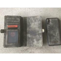 CASEME Apple iPhone X Luxe Lederen Portemonnee Hoesje