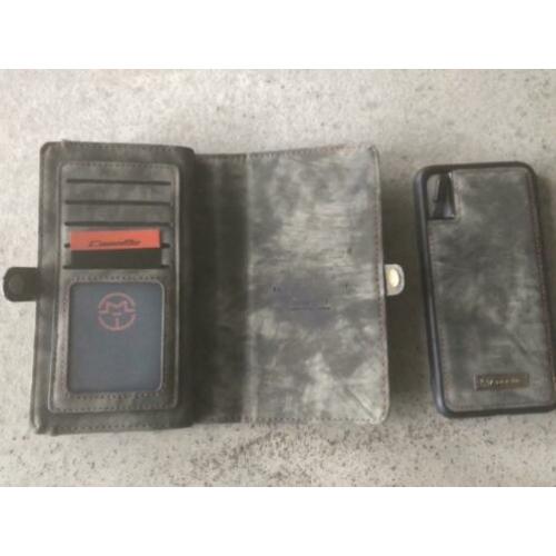 CASEME Apple iPhone X Luxe Lederen Portemonnee Hoesje