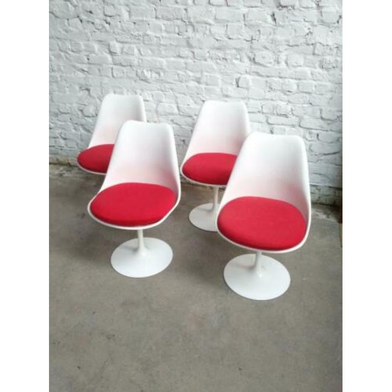 Set originele Saarinen Knoll Tulip chair stoel kvadrat 1970s