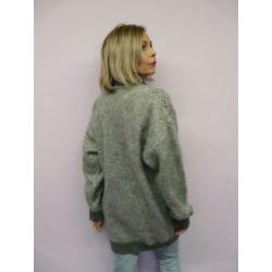 *Abfab Vintage Grijze Wollen Vest L/XL*