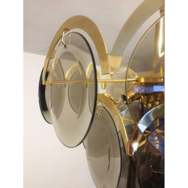 Vistosi Disc Chandelier Hanglamp Murano Glas