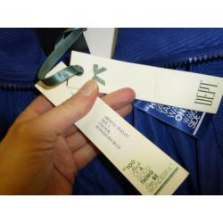 Dept nieuwe gave kobalt blauwe jas dunne stof mt L nr 25254