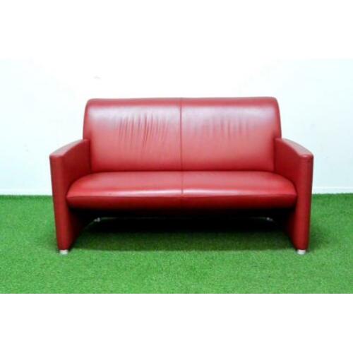 ??ZGAN!! rode leren Leolux Quantissimo bank + evt fauteuil