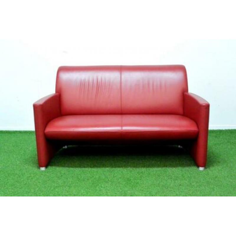 ??ZGAN!! rode leren Leolux Quantissimo bank + evt fauteuil