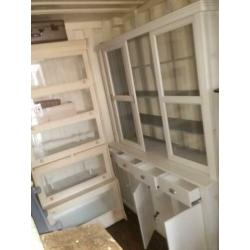 Witte buffet/vitrine kast