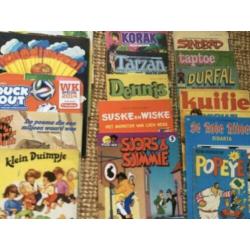 Vintage retro Stripboeken kinderboeken Pipo okki Suske tarza