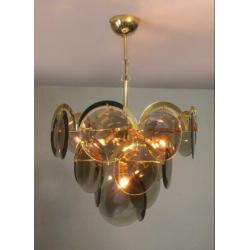 Vistosi Disc Chandelier Hanglamp Murano Glas