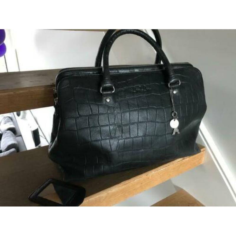 LouLou Essentiels Vintage Croco bag Black