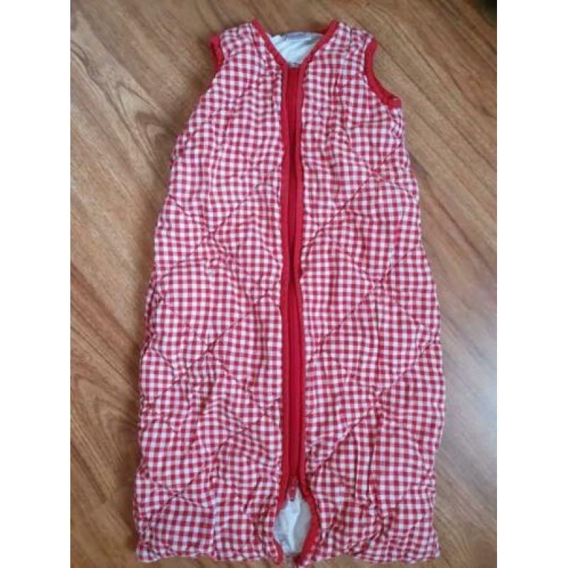 slaapzak rood wit geruit maat 70