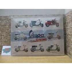 leuke hebbedingetjes vespa, mokken, metalen borden, klok