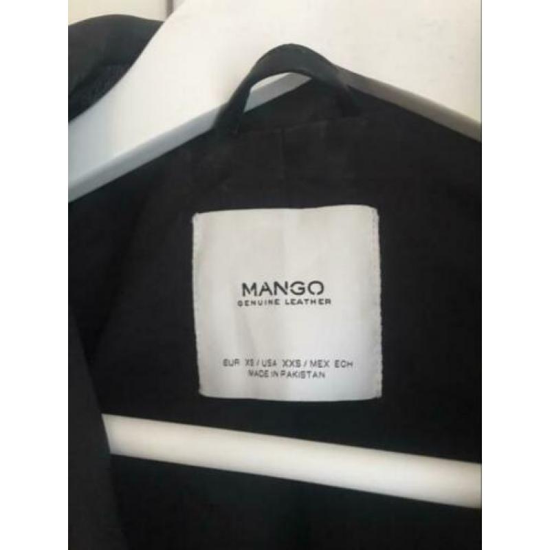 Mango leren biker jack XS