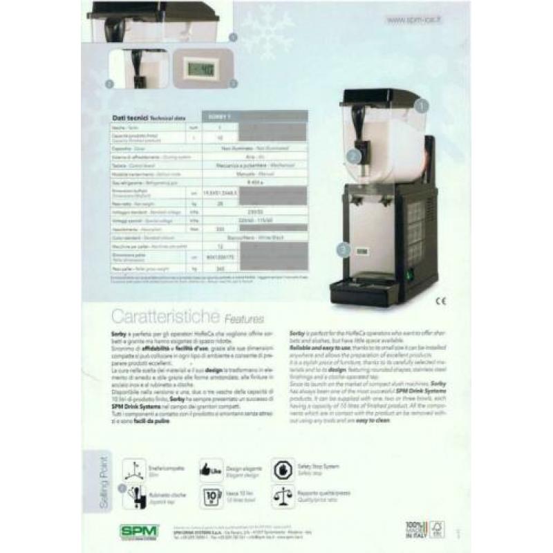 Partij Slush Machines, SPM met 1x 10lt tank