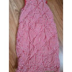 slaapzak rood wit geruit maat 70
