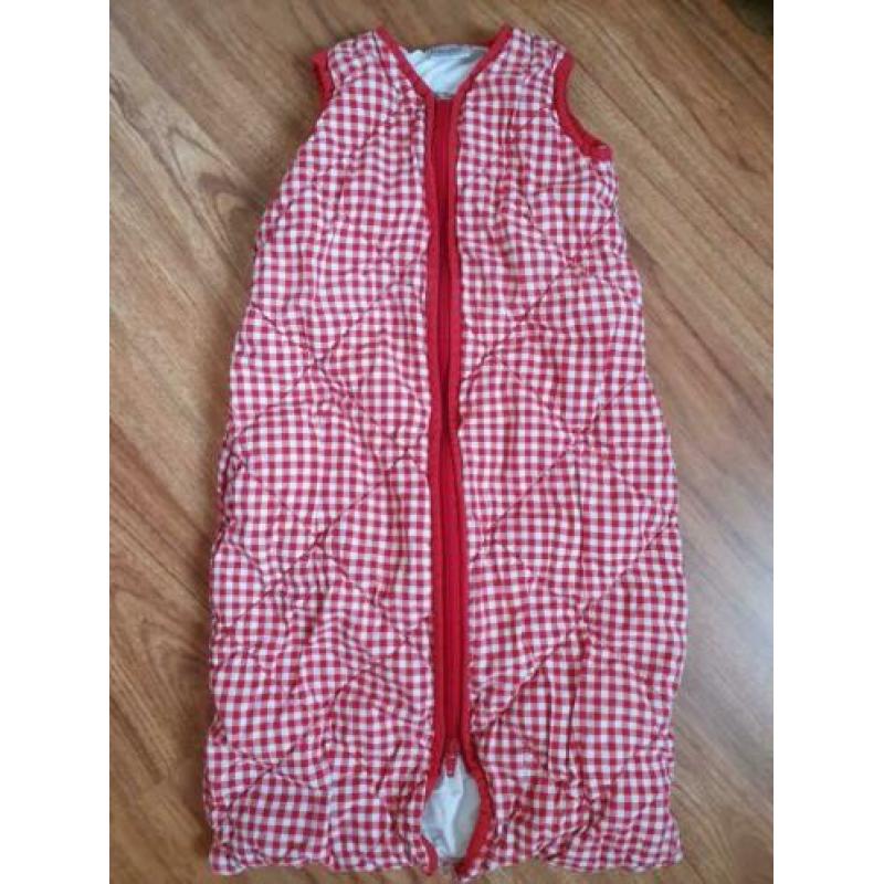 slaapzak rood wit geruit maat 70