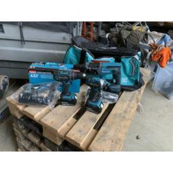 Makita Combiset 4 delig met 3x 4.0A.H accu gloednieuw