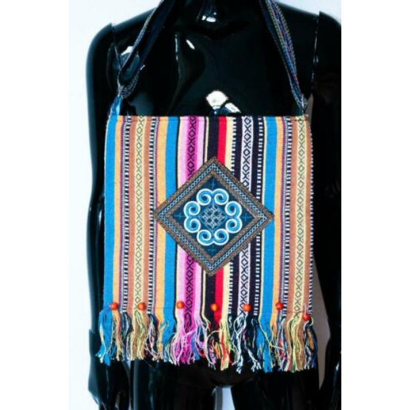 Prachtige tas uit Vietnam handgemaakt ibiza boho hippie